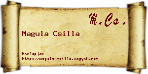 Magula Csilla névjegykártya