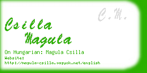csilla magula business card